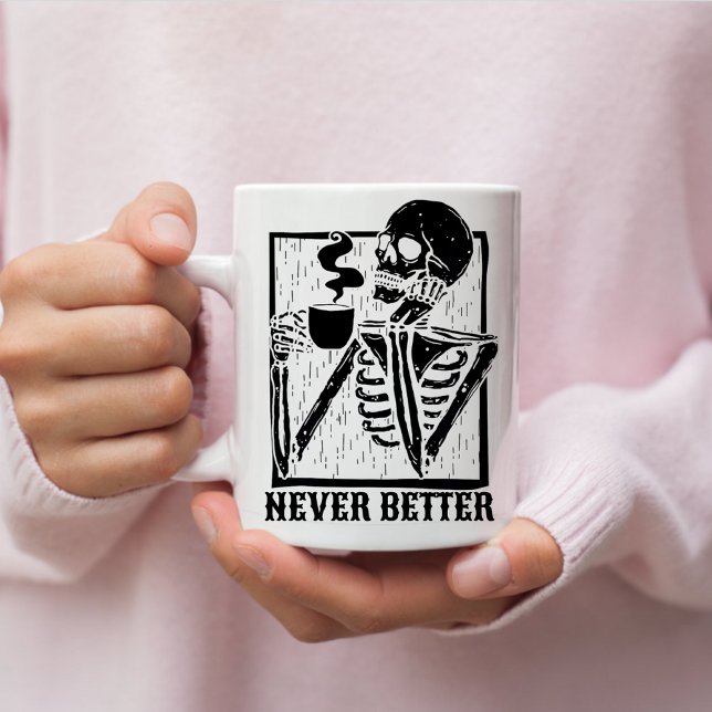 Mug Halloween café boire squelette crâne Funny (Créateur téléchargé)