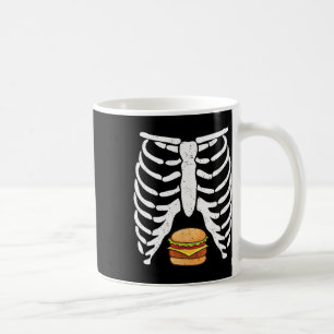 Mug Halloween Cage Rib Cheeseburger Lover Skeleton Fun