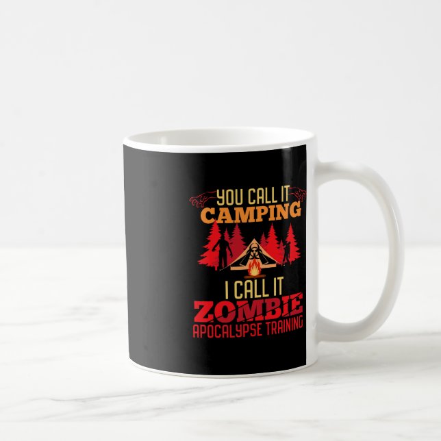 Mug Halloween Camping Zombie Apocalypse Formation Amus (Droite)