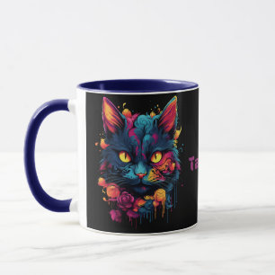 Mug Halloween/Chat effrayant/Cuisine personnalisée