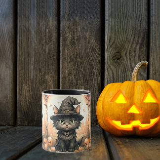 Mug Halloween chat noir