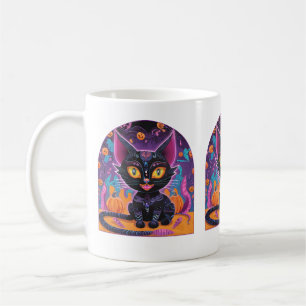 Mug Halloween Chat noir Alebrije