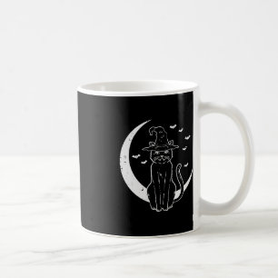 Mug Halloween Chat Sorcière Lune Costume Vintage Femme