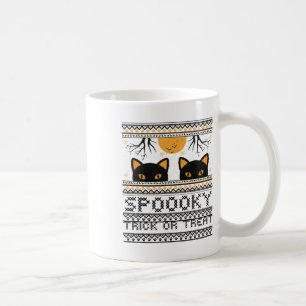 Mug Halloween chat Yeux Éffrayant Trick Ou Treat Gr te