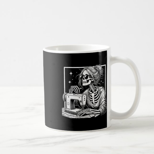 Mug Halloween Cheveux Squelette Eau Douille Halloween  (Droite)