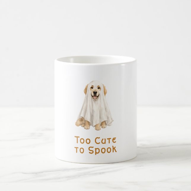 Mug Halloween Chien Fantôme Mignon Retriever Doré (Centre)