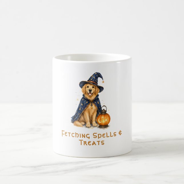 Mug Halloween Chien Magique Retriever Doré (Centre)