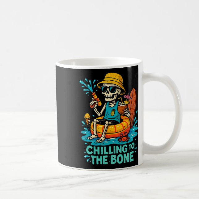 Mug Halloween Chilling Été À L'Os Skeleton Flo (Droite)