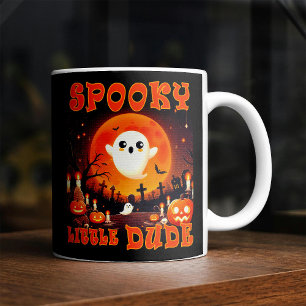 Mug Halloween cimetière avec mignon fantôme et lune gé