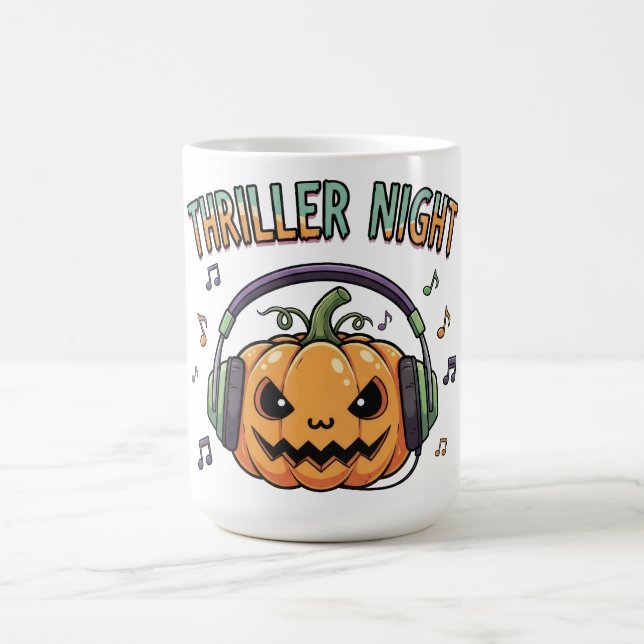 Mug Halloween Citrouille de nuit Thriller (Centre)