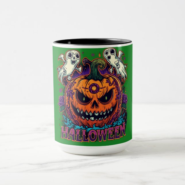 Mug Halloween, Citrouille Démission : Nuit des Fantôme (Centre)