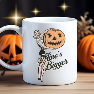 Mug Halloween Citrouille Funny Retro Orange Mines plus