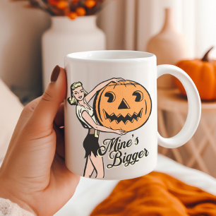 Mug Halloween Citrouille Funny Retro Orange Mines plus