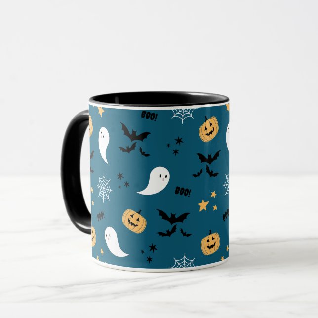 Mug Halloween Citrouille Ghost (Devant gauche)