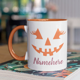 Mug Halloween Citrouille Jack-o'-lantern fille personn