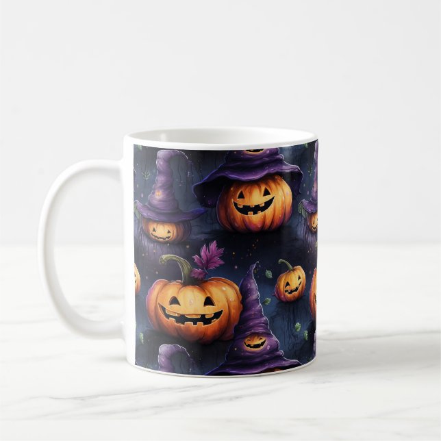 Mug Halloween citrouille magique Casquettes (Gauche)
