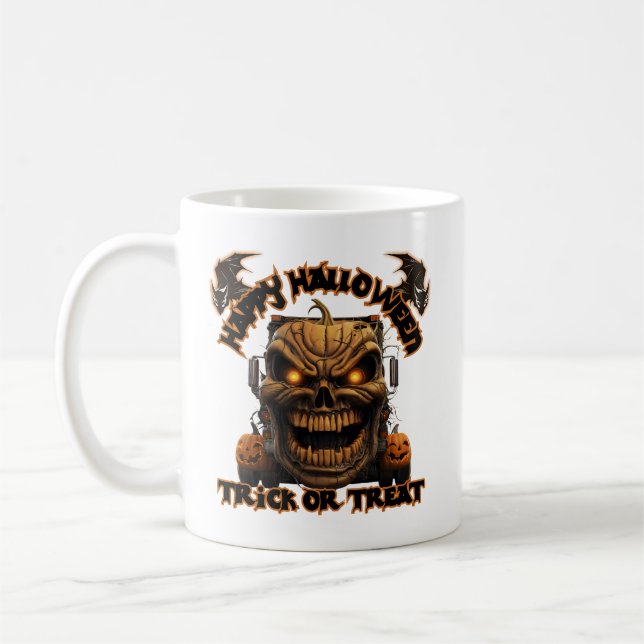 Mug Halloween Citrouille Monster Truck Éffrayant Haunt (Gauche)