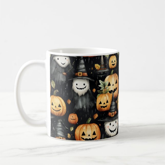 Mug Halloween citrouilles et monstres (Gauche)