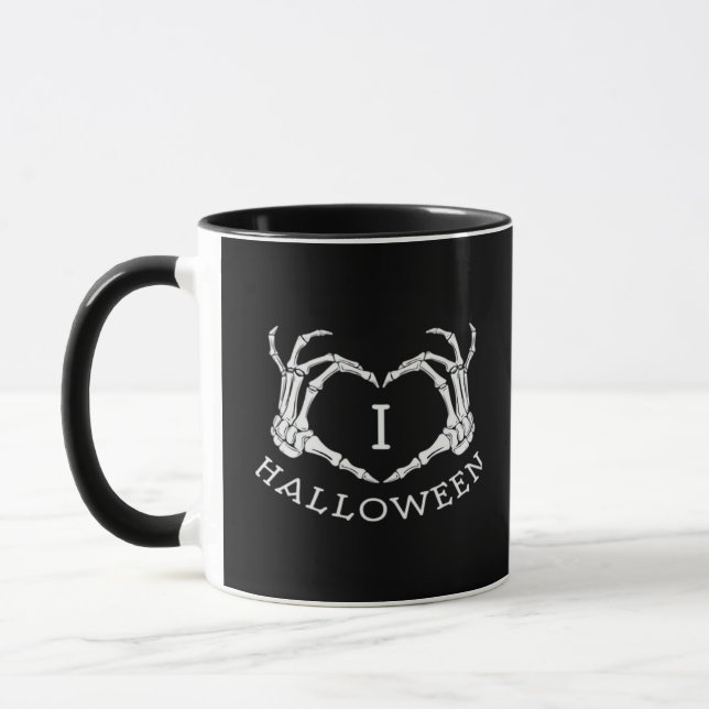 Mug Halloween! Classique - Skeleton Hands Heart (Gauche)