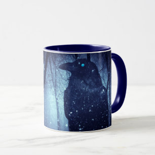 Mug Halloween Corbeau Noir Forêt Bleue Effrayant Flipp