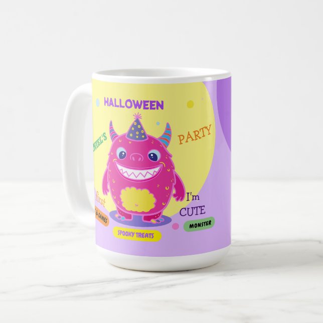 Mug Halloween Costume Party Monstres éffrayant fun Dan (Devant gauche)