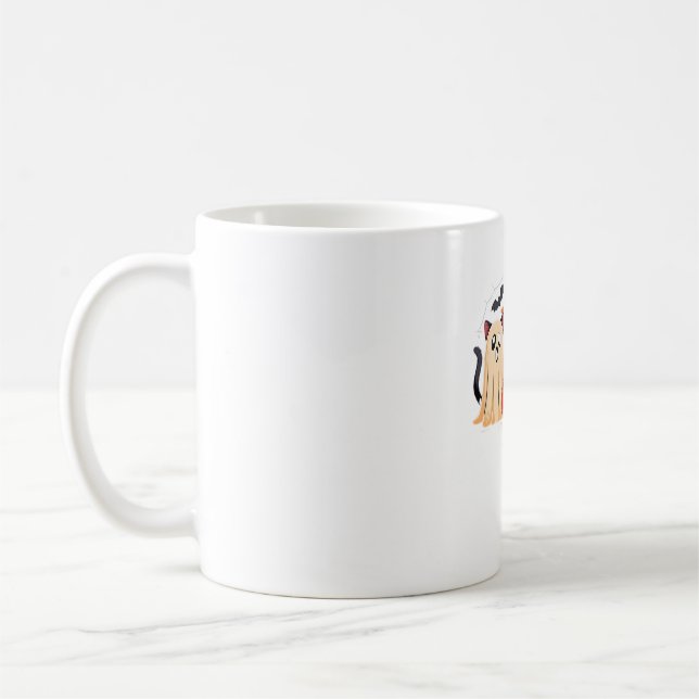 Mug Halloween Cute Ghost Citrouille Chat Classic T-Shi (Gauche)