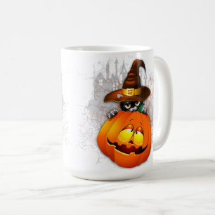 Mug Halloween Cute Kitty Witch et ami Citrouille