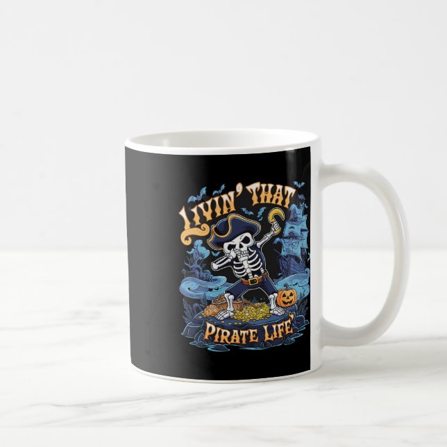 Mug Halloween Dabbing Pirate Skeleton Simple Halloween (Droite)