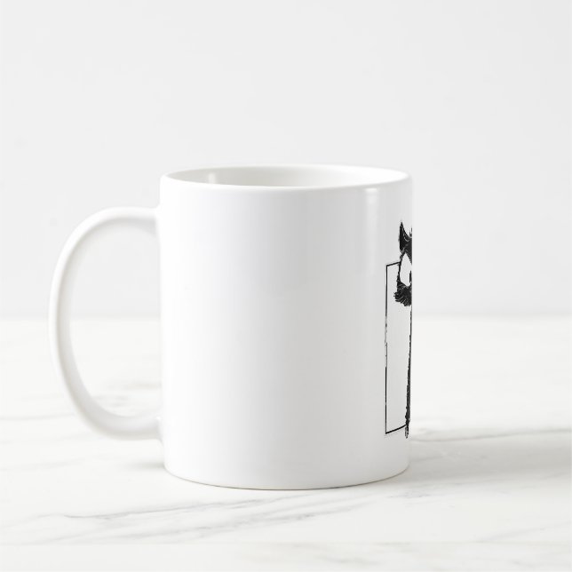 Mug Halloween de baseball de chat noir (Gauche)