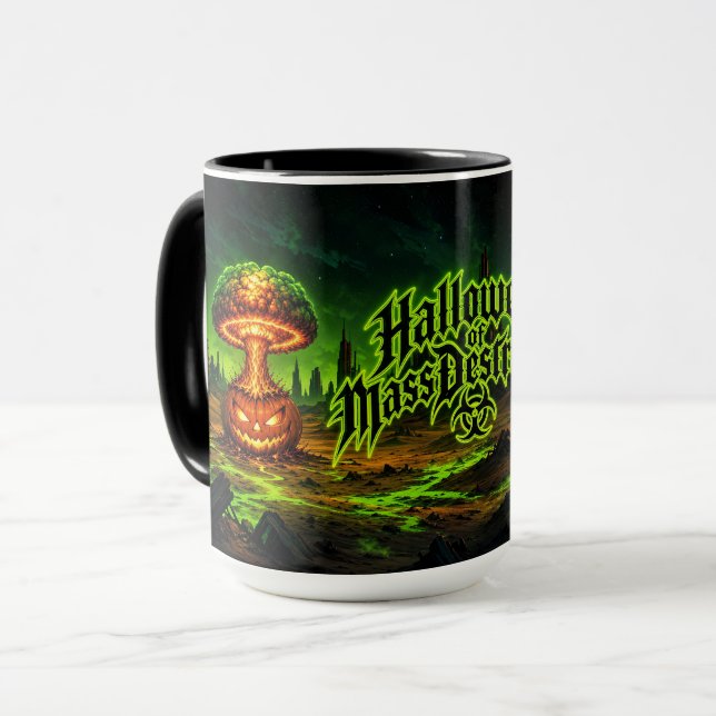 Mug Halloween de destruction massive Citrouille radioa (Devant gauche)