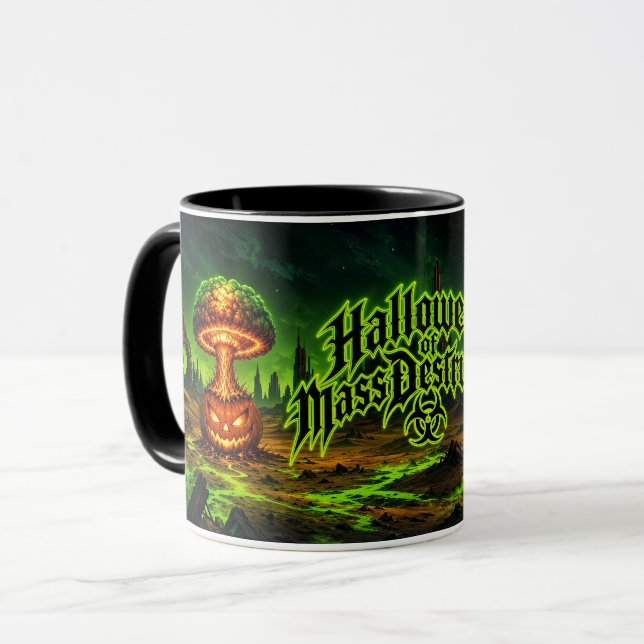 Mug Halloween de destruction massive Citrouille radioa (Devant gauche)