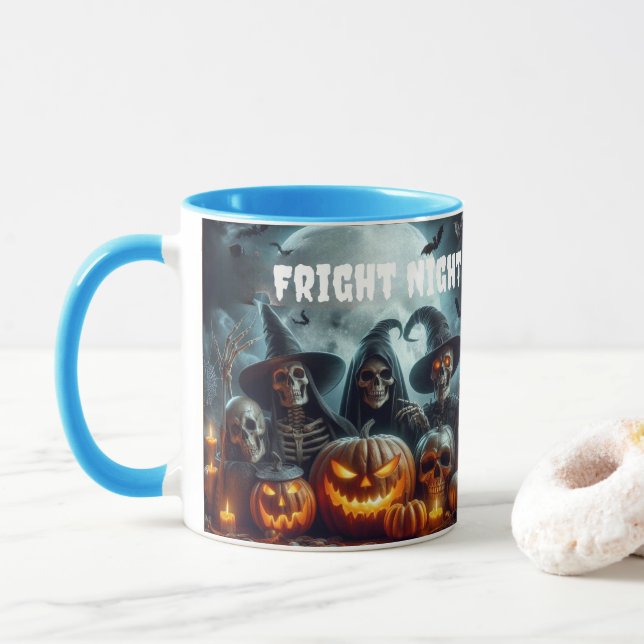 Mug Halloween de la nuit de la peur (Avec donut)