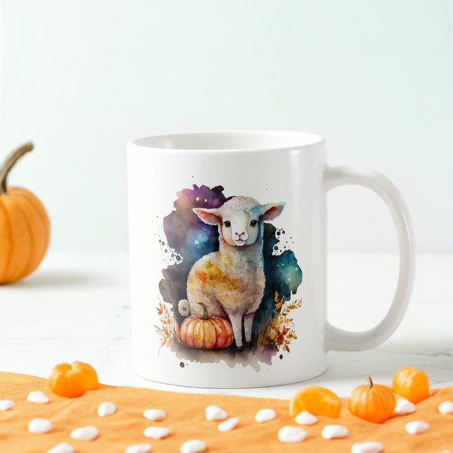 Mug Halloween de l'agneau aquarelle (Créateur téléchargé)