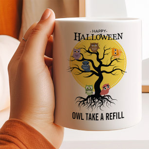 Mug Halloween de l'arbre généalogique des Chouettes éf