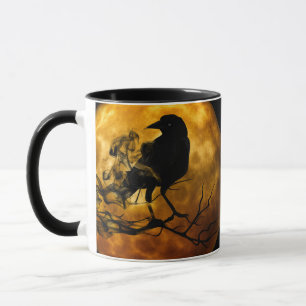 Mug Halloween déplaisant gothique noir corbeau