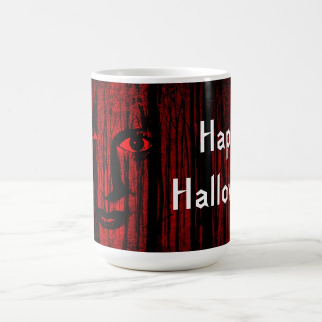 Mug Halloween Déplaisante fille en forêt (Centre)
