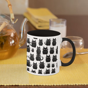 Mug Halloween des chats noirs
