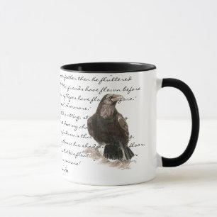 Mug Halloween, Edgar Allen Poe, Raven, Nevermore