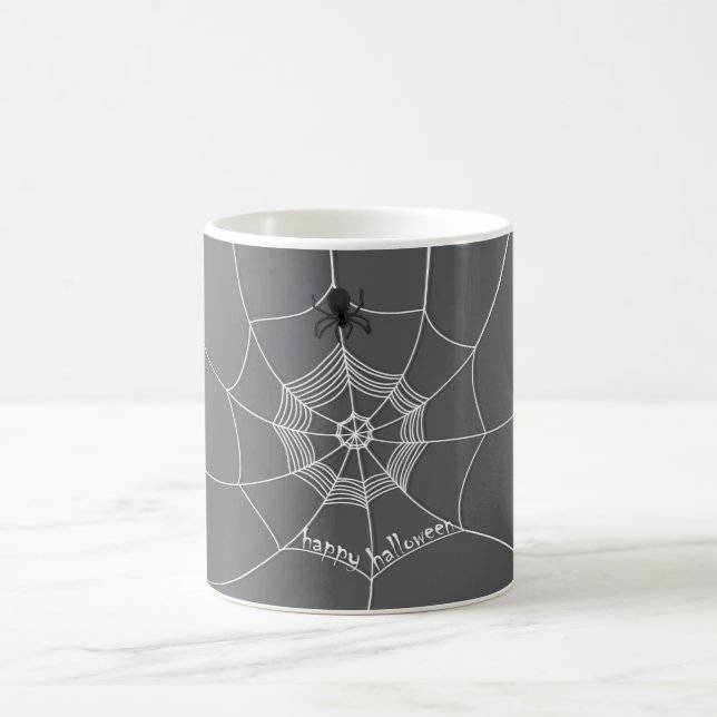 Mug Halloween Éffrayant effrayant mignon araignée Web (Centre)