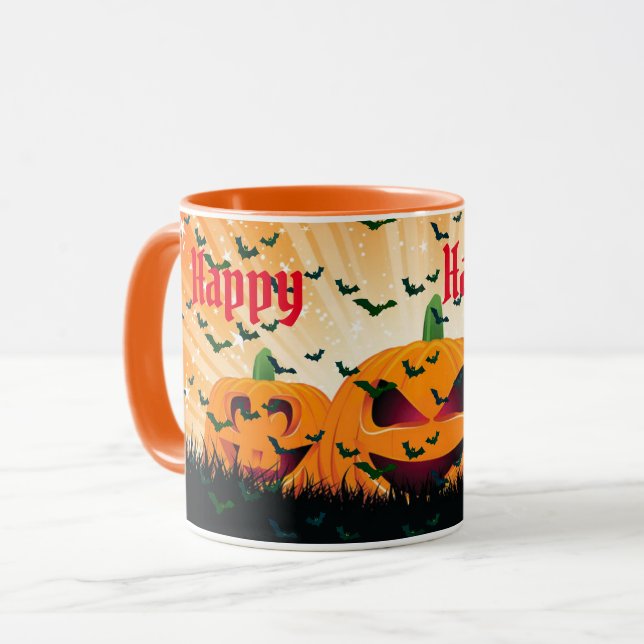 Mug Halloween Éffrayant élégant (Devant gauche)
