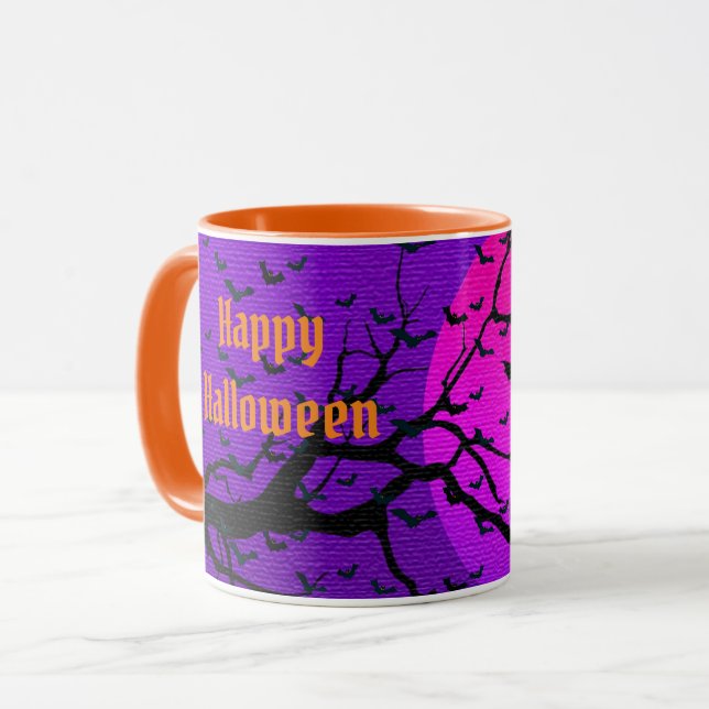 Mug Halloween Éffrayant élégant (Devant gauche)