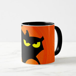 Mug Halloween éffrayant en chat noir