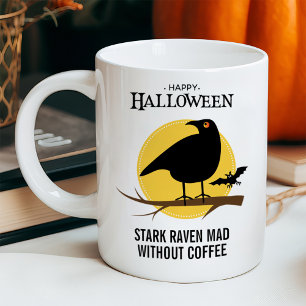 Mug Halloween éffrayant noir corbeau