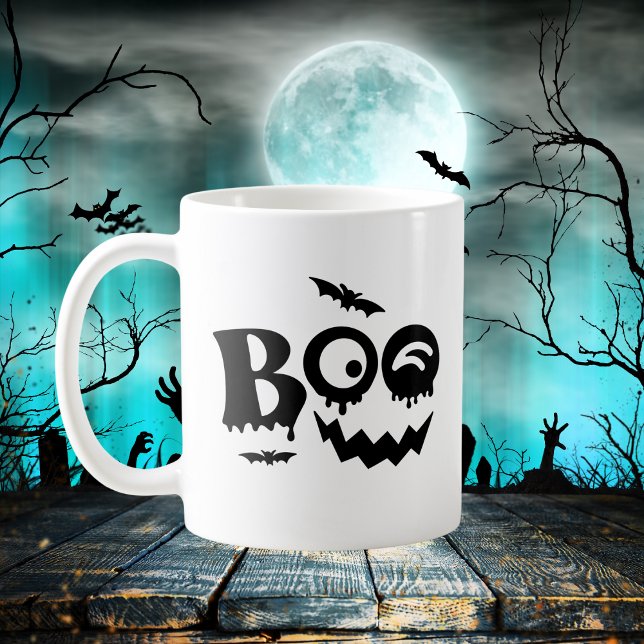Mug Halloween Éffrayant noir et blanc (Créateur téléchargé)