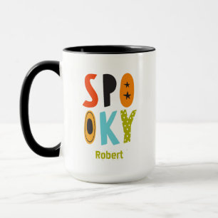 Mug Halloween effrayant nom personnalisé 