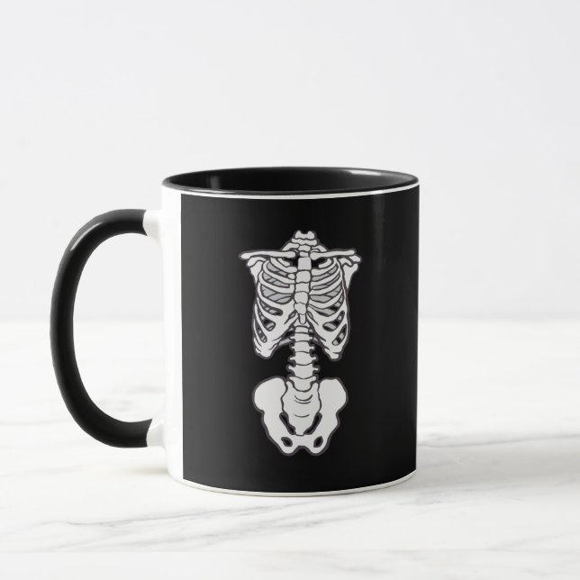 Mug Halloween Éffrayant Skeleton Bones Rib Cage (Gauche)