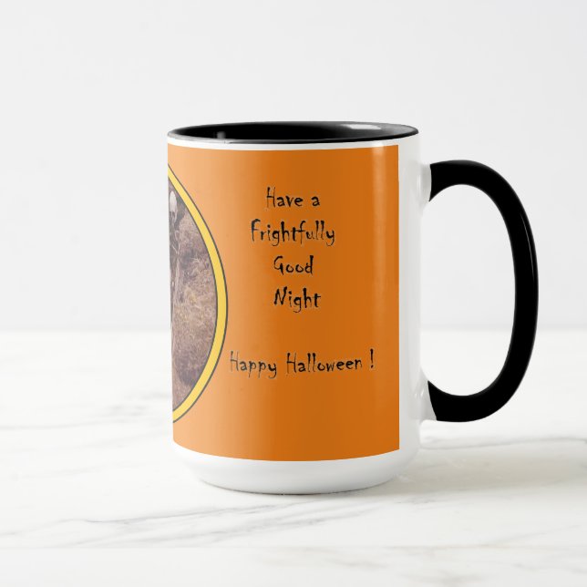 Mug Halloween Effrayant Skeleton os Grave Photo Design (Droite)