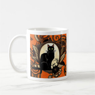 Mug Halloween en chat noir vapeur