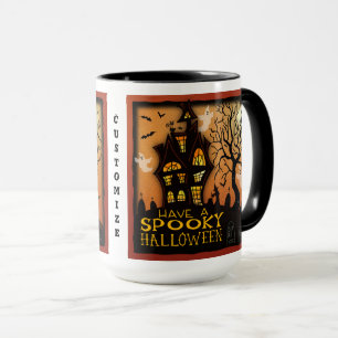 Mug Halloween Fantômes Haunted Maison chauves-chauves-