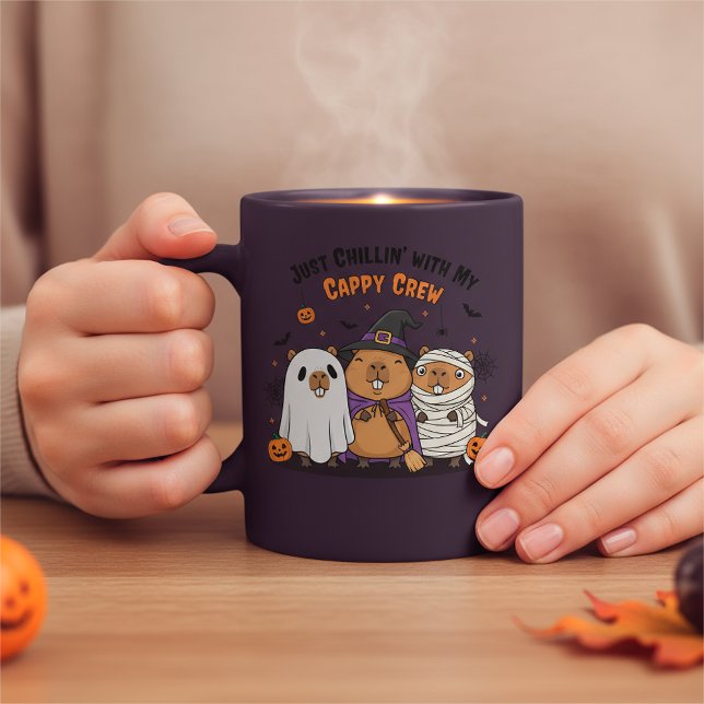 Mug Halloween Funny Cappy Crew Design avec vos noms (Créateur téléchargé)